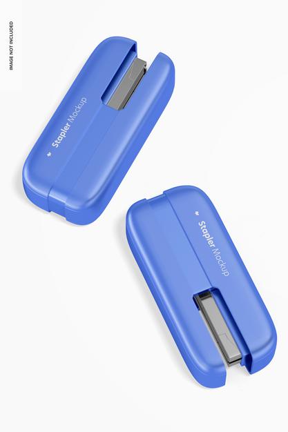 Staplers Mockup, Floating Psd