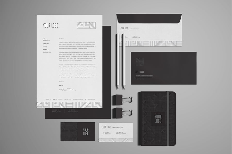 Stationary Items Mock-Up