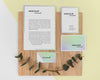 Stationery Arrangement With Plant Psd