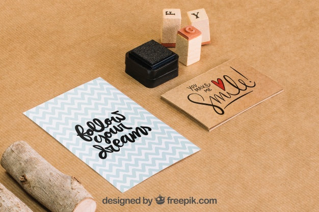 Stationery Cardboard Concept Psd