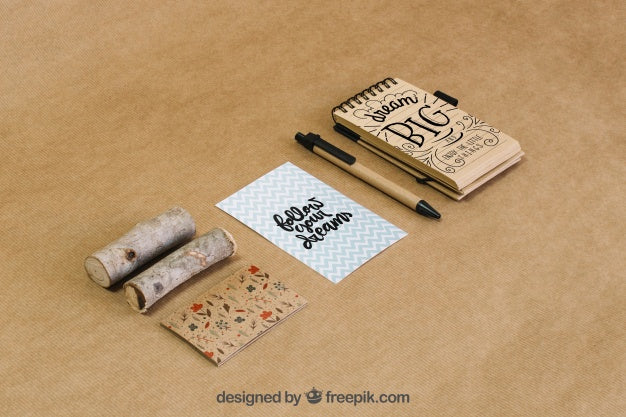 Stationery Cardboard Concept Psd