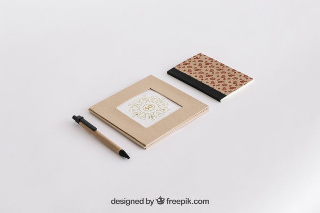 Stationery Cardboard Concept Psd