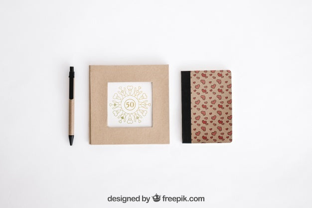 Stationery Cardboard Concept Psd