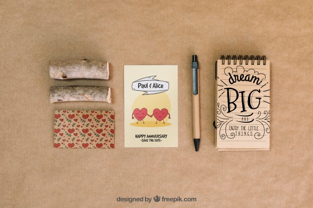 Stationery Cardboard Concept Psd