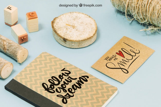 Stationery Cardboard Concept Psd