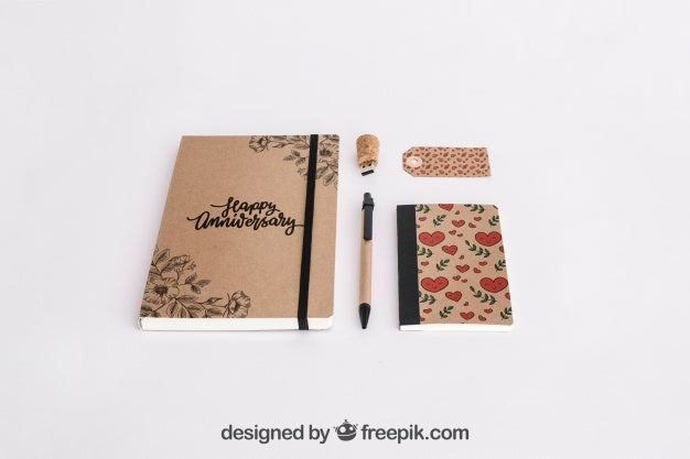 Stationery Cardboard Concept Psd