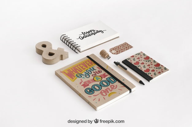 Stationery Cardboard Concept Psd