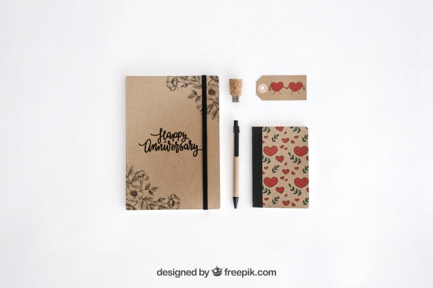 Stationery Cardboard Concept Psd