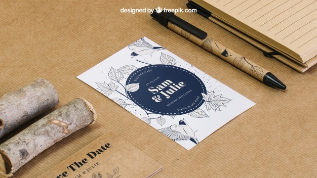 Stationery Cardboard Concept Psd