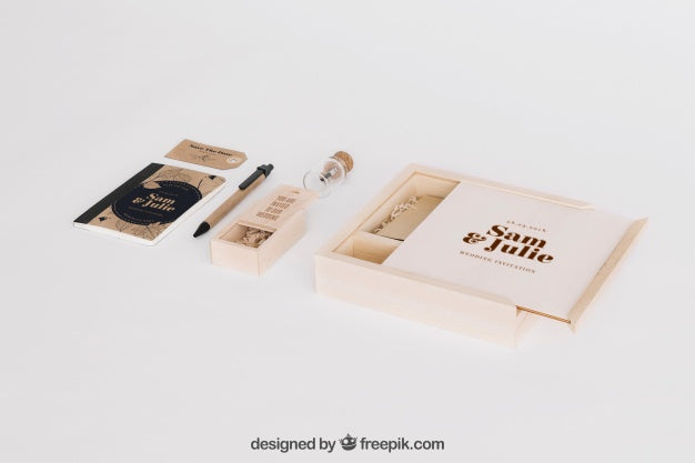 Stationery Cardboard Concept Psd