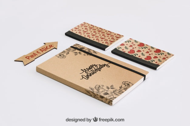 Stationery Cardboard Concept Psd