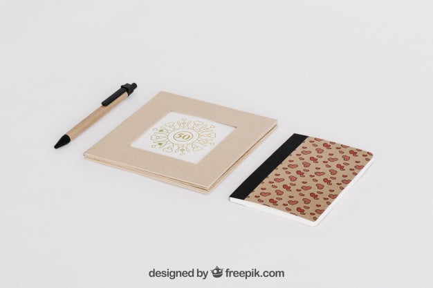 Stationery Cardboard Concept Psd