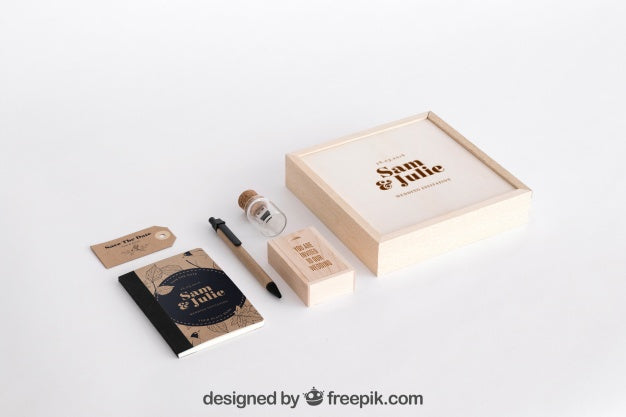 Stationery Cardboard Concept Psd