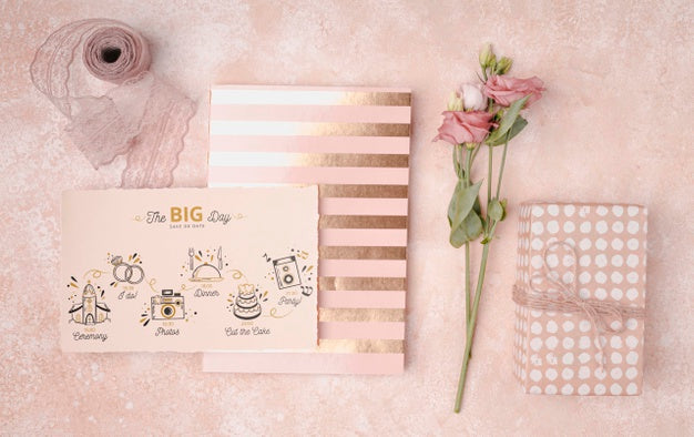 Stationery Colorful Wedding Invitation Psd