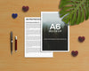Stationery Concept With A6 Brochure Mockup Psd
