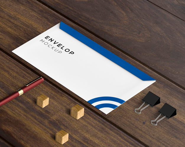 Stationery Concept With Envelope Mockup Psd