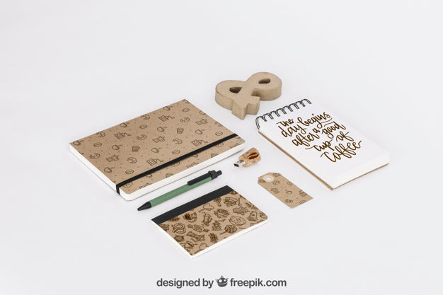 Stationery Concept With Office Supplies Psd