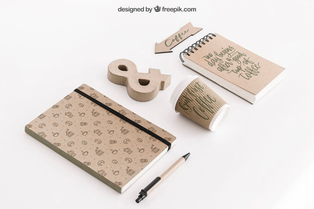 Stationery Concept With Office Supplies Psd