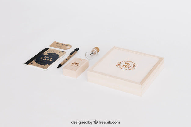 Stationery Concept With Office Supplies Psd