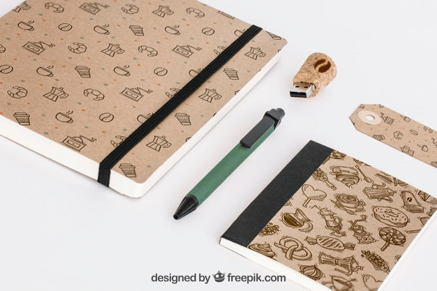 Stationery Concept With Office Supplies Psd