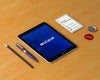 Stationery Concept With Tablet Mockup Psd