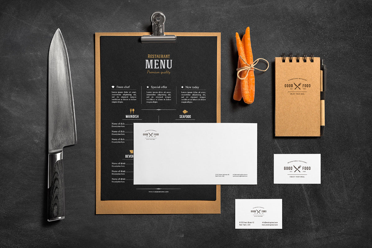 Stationery Food Mockup