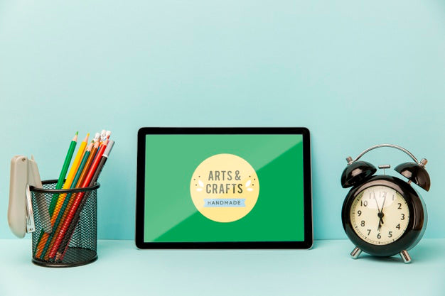 Stationery Minimal Tablet With Mock-Up Psd