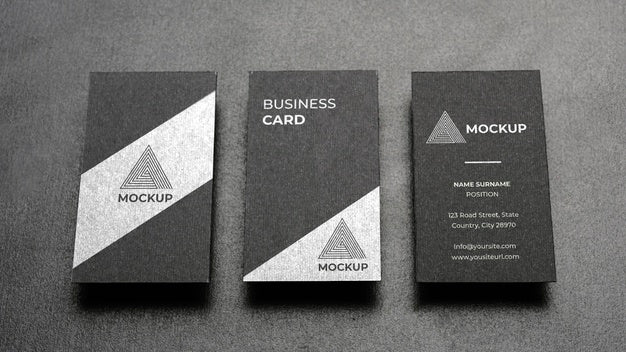 Stationery Mock-Up On Dark Concrete Psd