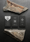 Stationery Mock-Up With Dark Rugged Rock Psd