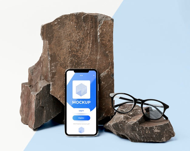 Stationery Mock-Up With Dark Stone Psd