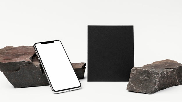 Stationery Mock-Up With Dark Stone Psd