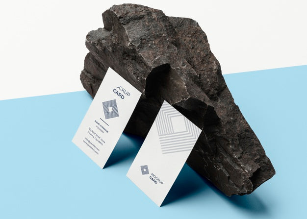 Stationery Mock-Up With Dark Stone Psd
