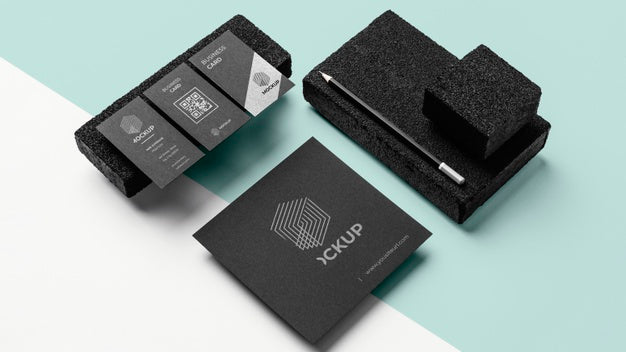 Stationery Mock-Up With Dark Stone Psd