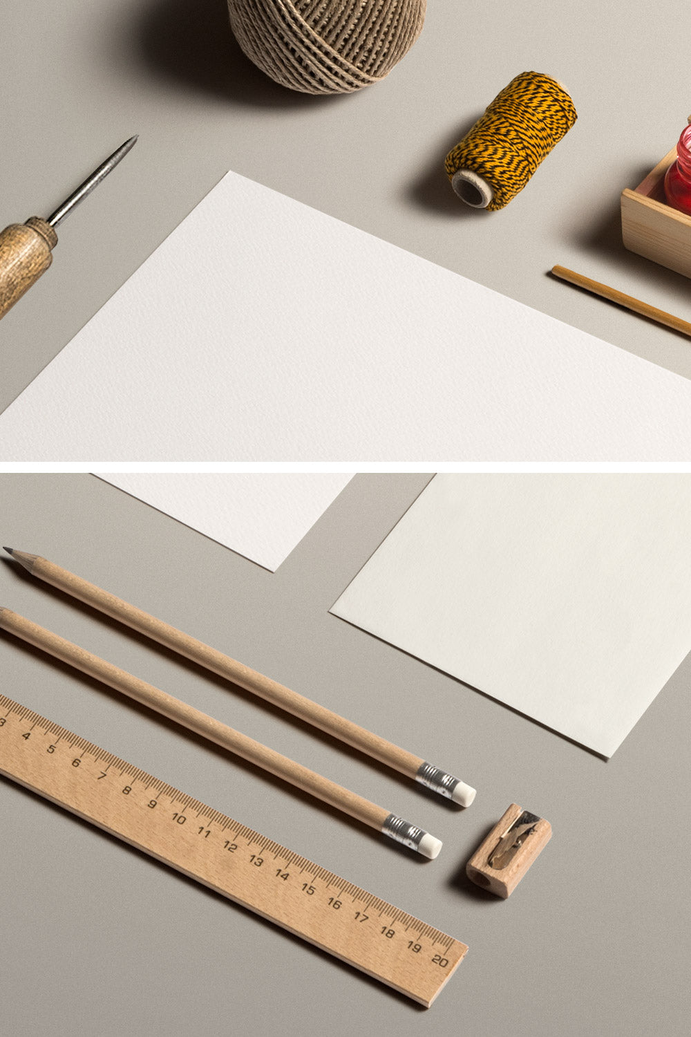 Art and Craft Stationery Mockup PSD