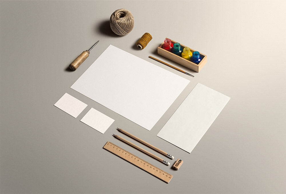 Art and Craft Stationery Mockup PSD