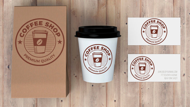 Stationery Mockup For Coffee Shop Psd