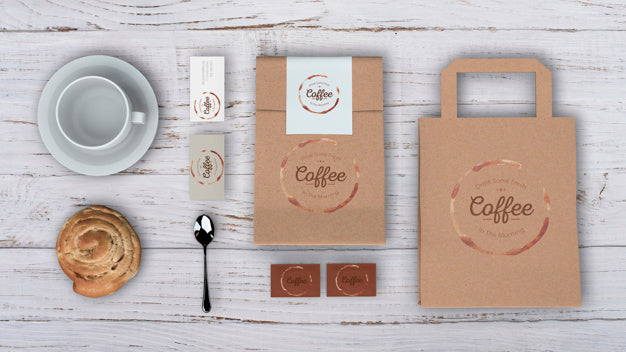 Stationery Mockup For Coffee Shop Psd