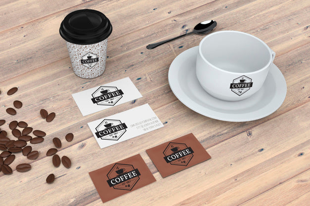 Stationery Mockup For Coffee Shop Psd