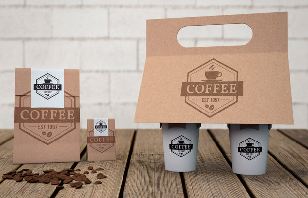 Stationery Mockup For Coffee Shop Psd