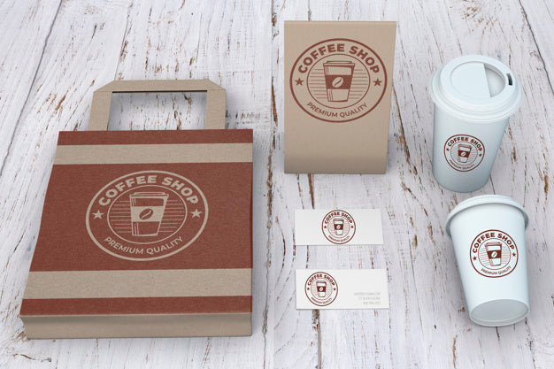 Stationery Mockup For Coffee Shop Psd