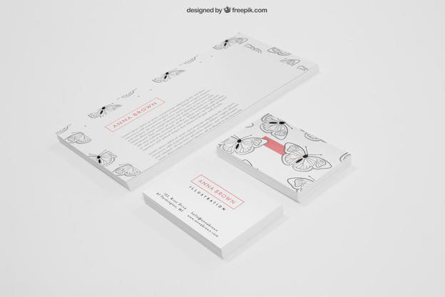 Stationery Mockup With Creative Banners And Business Cards Psd