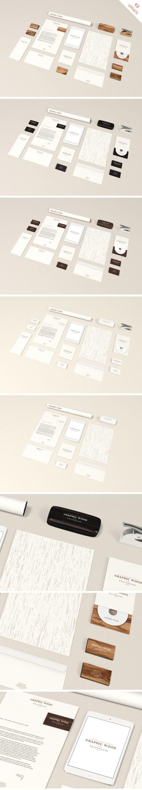 Stationery Mockup – Wood Edition