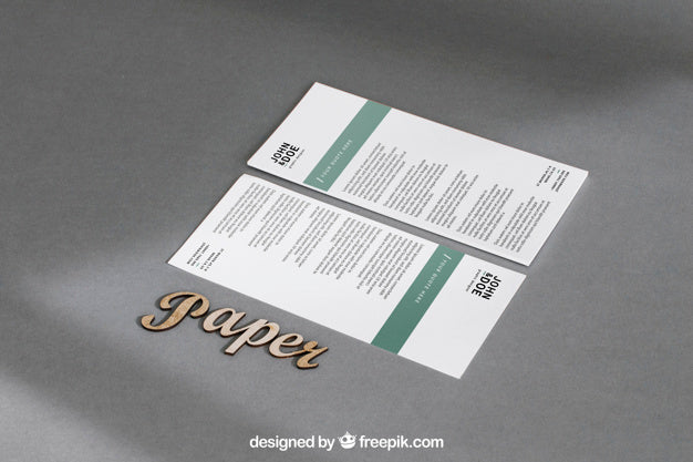Stationery Paper Mockup Psd