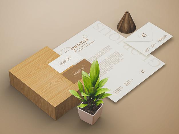 Stationery Print Mockup Tempalte Psd