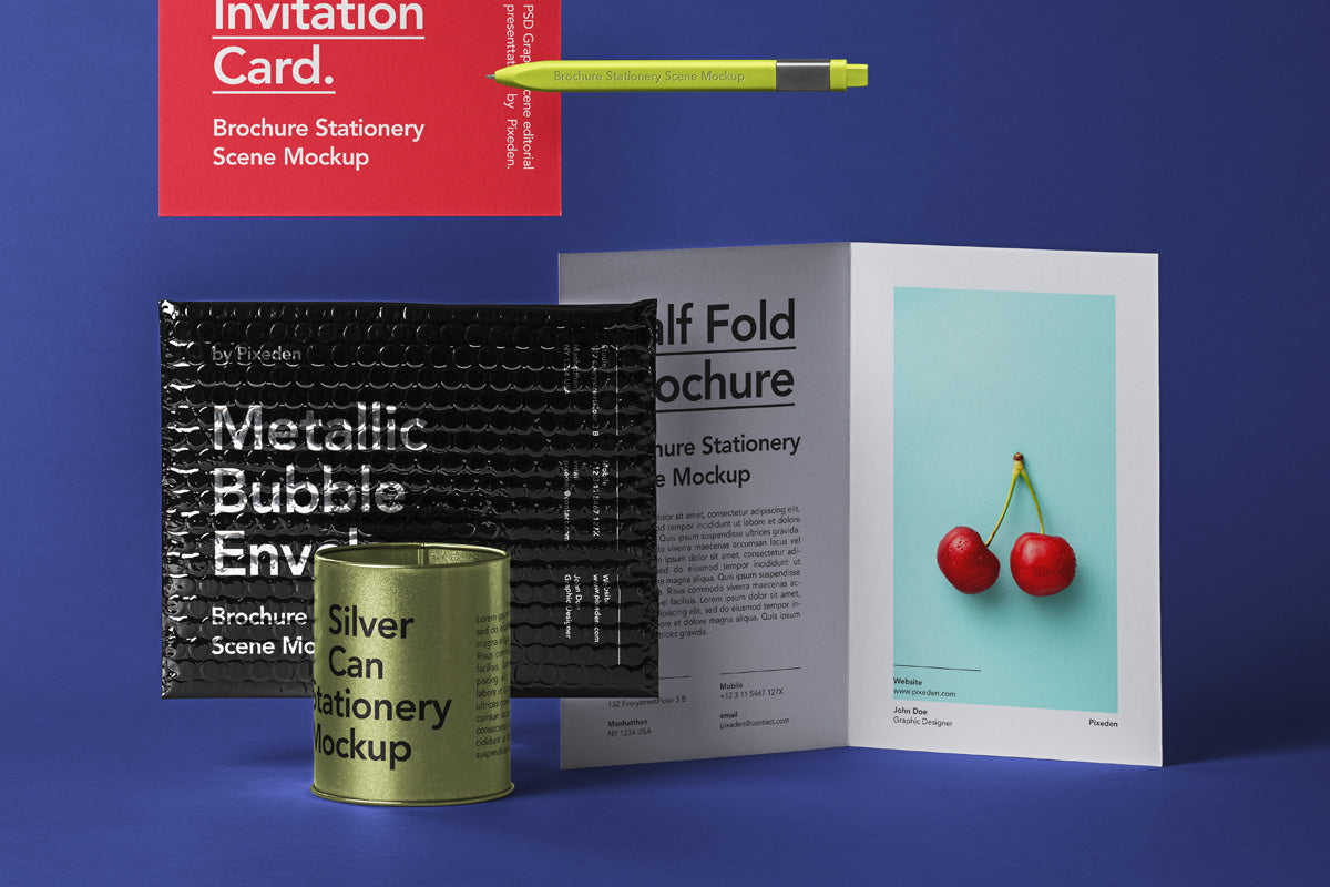 Stationery Psd Brochure Envelope Mockup