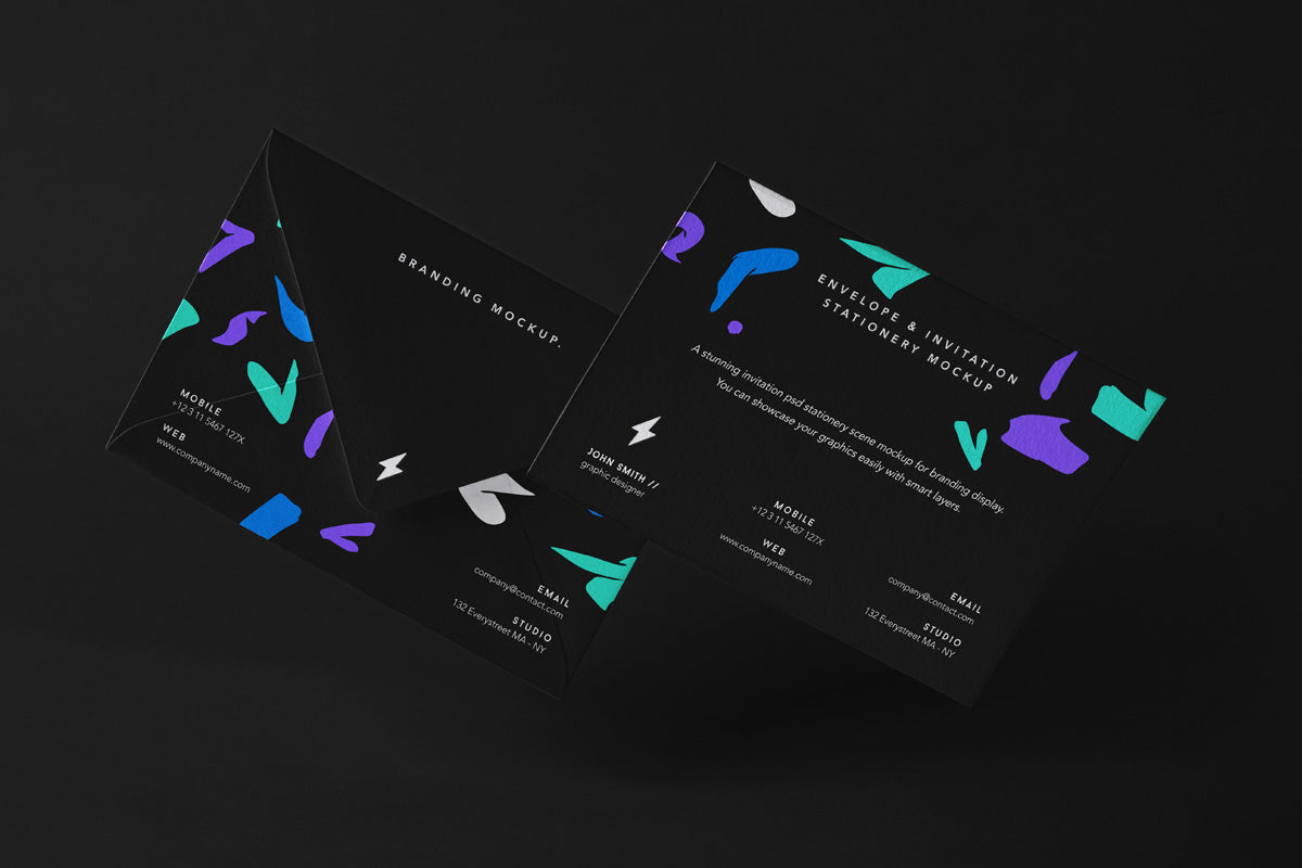 Stationery Psd Envelope Mockup Set