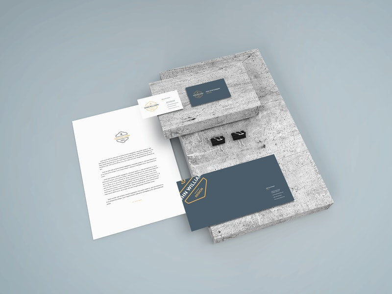 Stationery Scene Mockup Psd