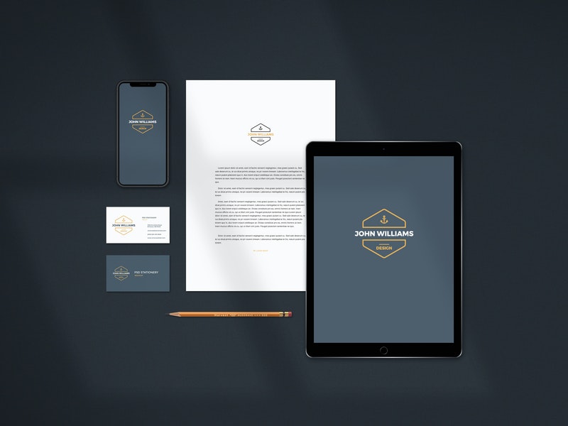 Stationery Scene Psd Mockup
