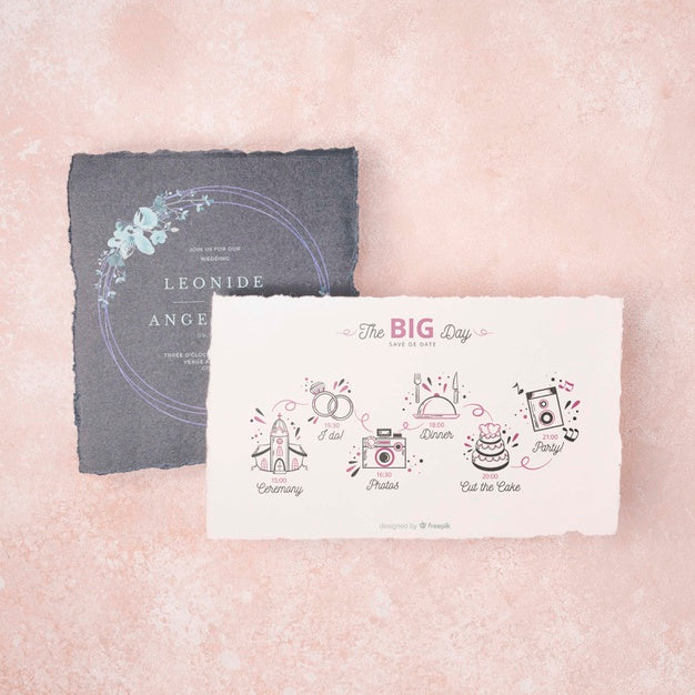 Stationery Wedding Invitation Concept Psd