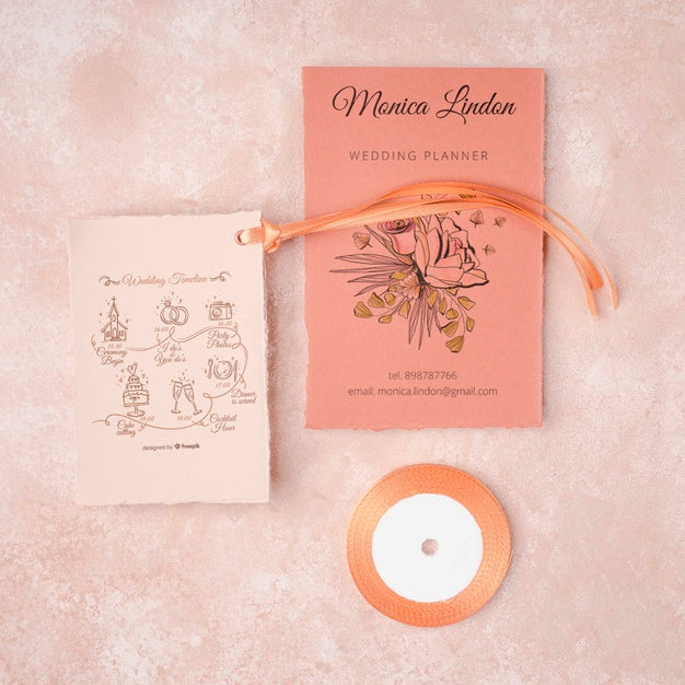 Stationery Wedding Invitation Concept Psd
